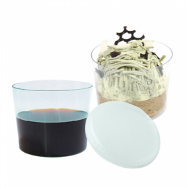 Couvercle Plastique pour Verrine Degustation 7,8x5,8cm (20 Utés)