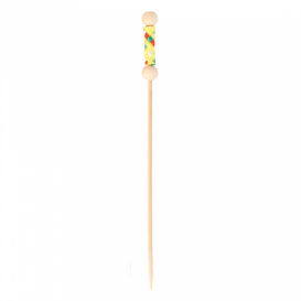 Pique en Bois Décoré Beige 120 mm(100 Unités)