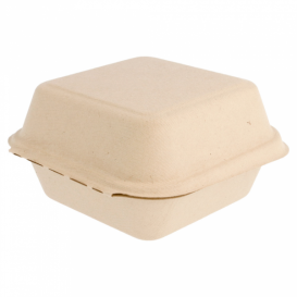 Boîte en Canne à Sucre Naturel 152x152x84mm (600 Utés)