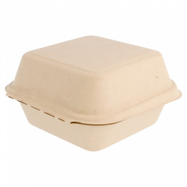 Boîte en Canne à Sucre Naturel 152x152x84mm (50 Utés)