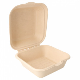 Boîte en Canne à Sucre Naturel 152x152x84mm (50 Utés)