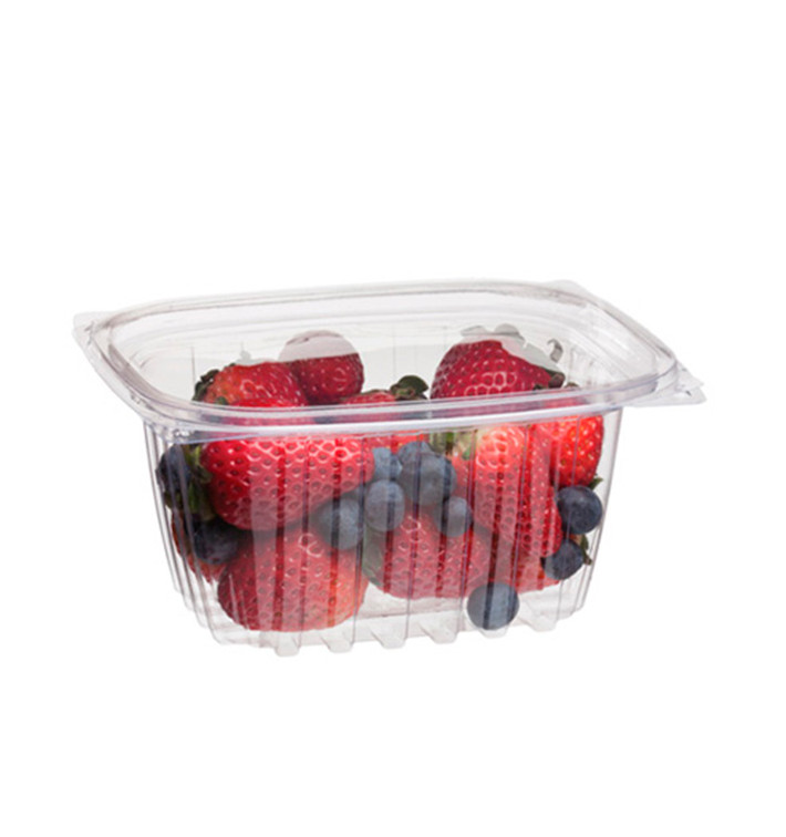 Emballage Compostable PLA avec Couvercle 470ml (100 Utés) Emballage Compostable PLA avec Couvercle 470ml (100 Utés)