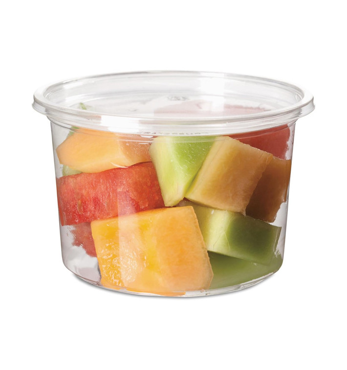 Récipient Compostable PLA Transparent 470ml (500 Utés) Récipient Compostable PLA Transparent 470ml (500 Utés)