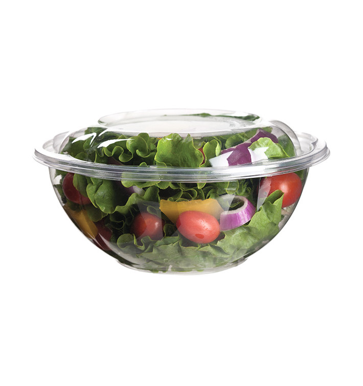 Saladier avec couvercle PLA 710ml (50 Utés) Saladier avec couvercle PLA 710ml (50 Utés)