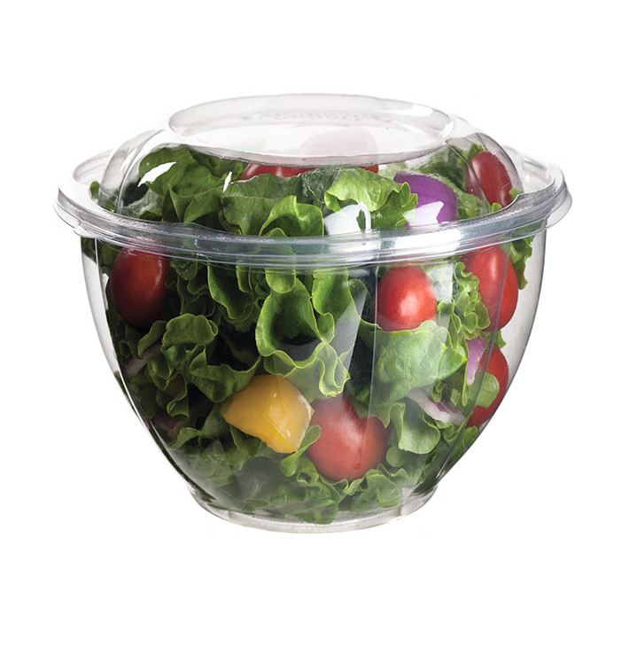 Saladier avec couvercle PLA 1420ml (50 Utés) Saladier avec couvercle PLA 1420ml (50 Utés)