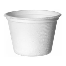 Pot Canne à Sucre Bagasse Blanc 120ml (50 Utés)