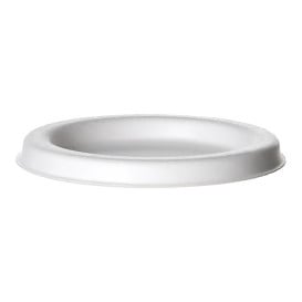 Couvercle Pot Canne à Sucre Bagasse Blanc 120ml (50 Utés)