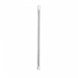 Paille Papier Noir Emballée Blanc Ø6mm 21cm (250 Utés)