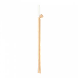 Paille Papier Blanc Emballée Kraft Ø6mm 21cm (6000 Utés)