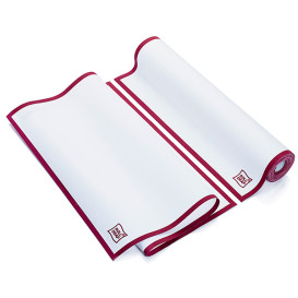 Torchons "Roll Drap" avec Bandes Bordeaux 40x64cm P64cm (10 Utés)