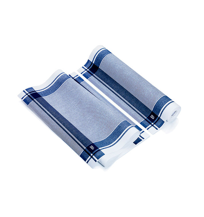 Torchons "Roll Drap" Vintage Bleu 40x64cm P64cm (10 Utés) Torchons "Roll Drap" Vintage Bleu 40x64cm P64cm (10 Utés)
