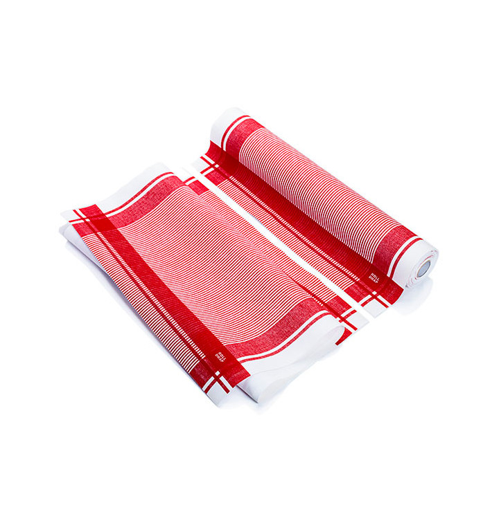Torchons "Roll Drap" Vintage Rouge 40x64cm P64cm (10 Utés) Torchons "Roll Drap" Vintage Rouge 40x64cm P64cm (10 Utés)
