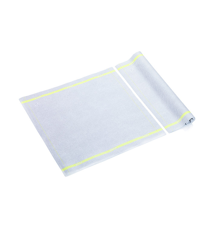Lavettes "Drytech" avec Bande Jaune 40x40cm P40cm (100 Utés) Lavettes "Drytech" avec Bande Jaune 40x40cm P40cm (100 Utés)