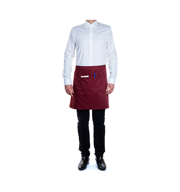 Tablier avec Poche Bordeaux 75x50cm (1 Uté) Tablier avec Poche Bordeaux 75x50cm (1 Uté)