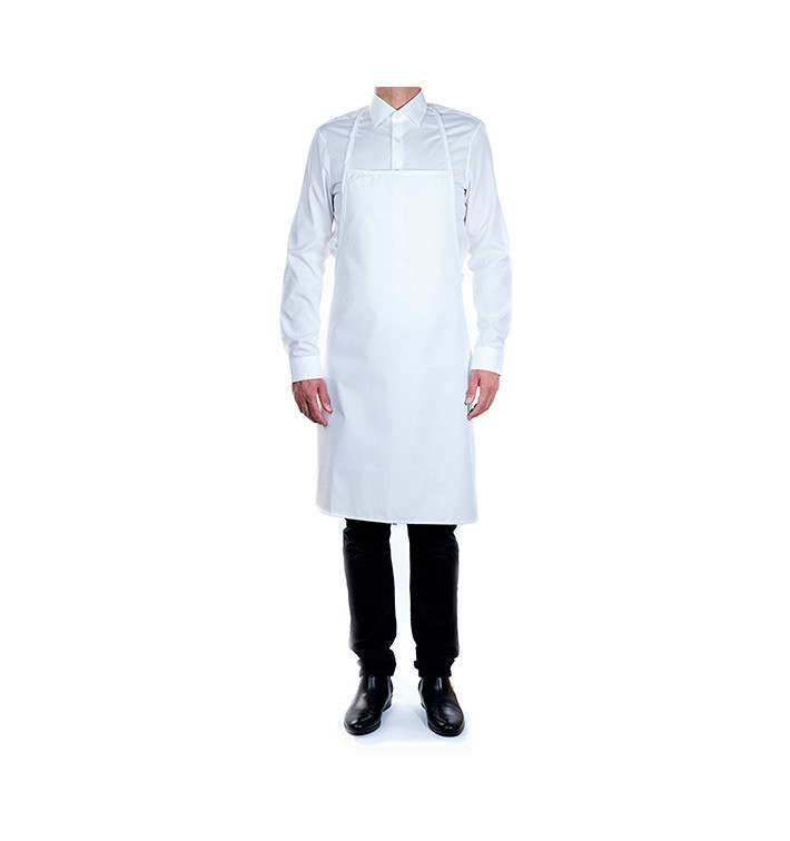 Tablier Plastifié Blanc 75x90cm (1 Uté) Tablier Plastifié Blanc 75x90cm (1 Uté)