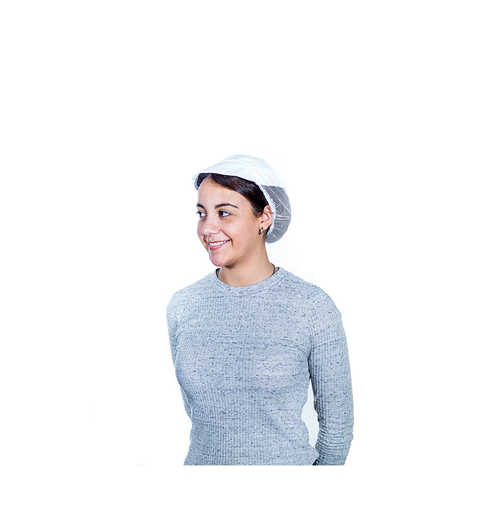 Casquette Cuisinière avec Filet Coton Blanc (1 Unité) Casquette Cuisinière avec Filet Coton Blanc (1 Unité)