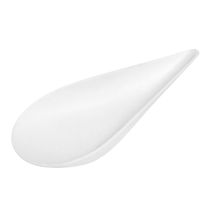 Mise en Bouche Ovale Canne à Sucre Blanc 8x5 cm (50 Utés)