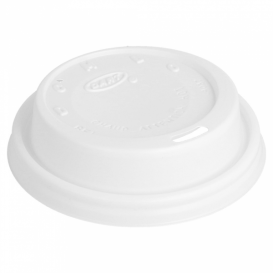 Couvercle plastique PS "Cappuccino" Blanc Ø8,1cm (100 Unités)