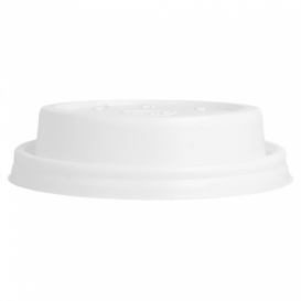 Couvercle plastique PS "Cappuccino" Blanc Ø8,1cm (100 Unités)