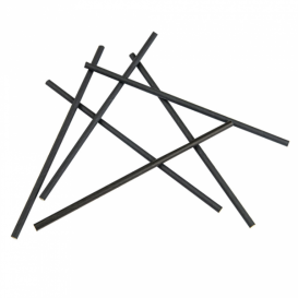 Paille Droite Papier Noir Ø6mm 20cm (100 Utés)