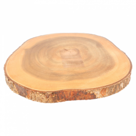 Plateau Rond Présentation en Bois Ø230x35mm (1 Uté)