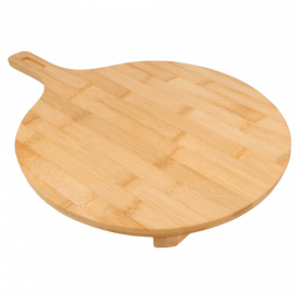 Plateau Rond avec anse en Bambou Ø29x2,5cm (10 Utés)
