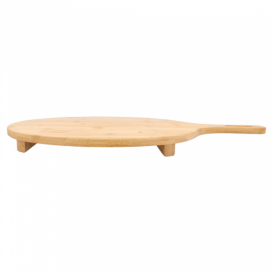 Plateau Rond avec anse en Bambou Ø29x2,5cm (10 Utés)