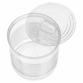 Boîte de Conserve Transparente PS 110ml Ø6x5,7cm (25 Utés)