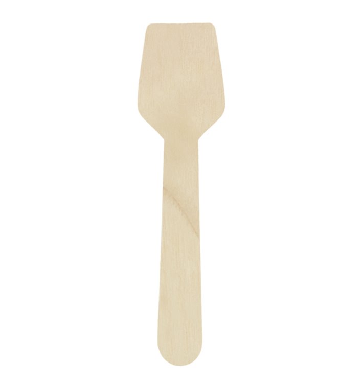 Petite Cuillère en Bois pour Glace 95mm (100 Unités) Petite Cuillère en Bois pour Glace 95mm (100 Unités)