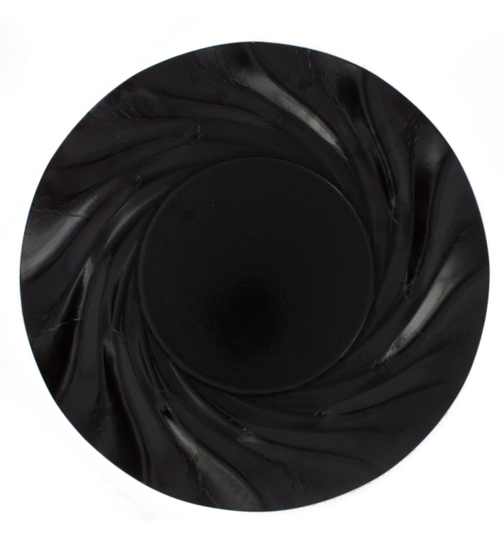 Assiette en Carton Ronde Noir Acuario 350 mm (100 Unités) Assiette en Carton Ronde Noir Acuario 350 mm (100 Unités)