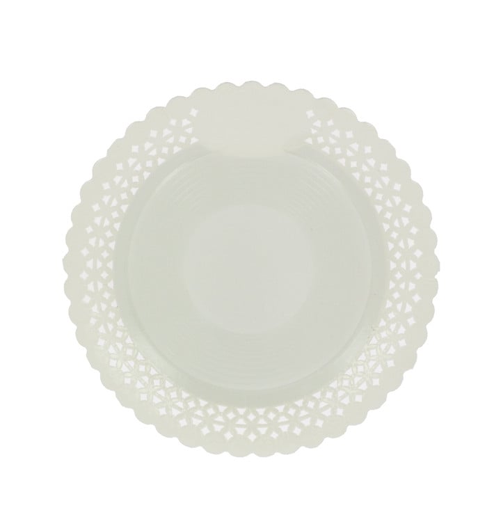 Assiette en Carton Ronde Dentelle Blanc 28 cm (100 Utés)