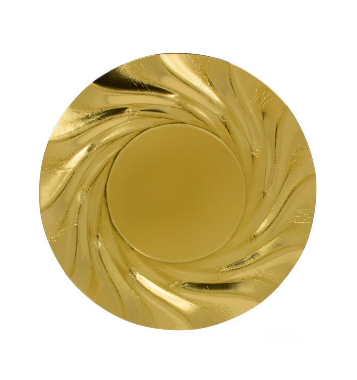 Assiette en Carton Ronde Doré Acuario 350 mm (100 Unités) Assiette en Carton Ronde Doré Acuario 350 mm (100 Unités)