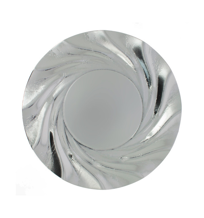 Assiette en Carton Ronde Argenté Acuario 350 mm (100 Unités) Assiette en Carton Ronde Argenté Acuario 350 mm (100 Unités)