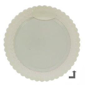 Assiette en Carton Ronde Dentelle Noir 32 cm (50 Utés)