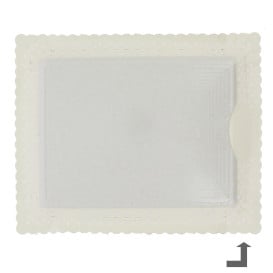 Plateau en Carton Dentelle Doré 27x32 cm (50 Utés)