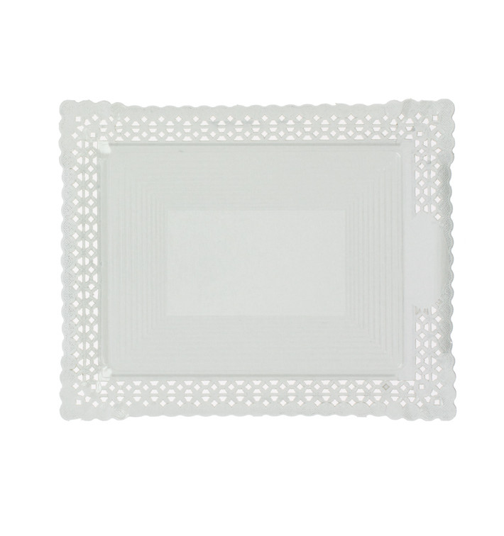 Plateau en Carton Dentelle Blanc 22x27 cm (100 Utés) Plateau en Carton Dentelle Blanc 22x27 cm (100 Utés)