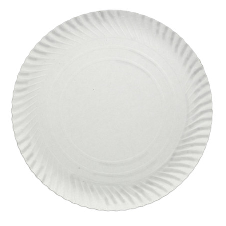 Assiette en Carton Ronde Blanc 21cm 500g/m2 (800 Unités)