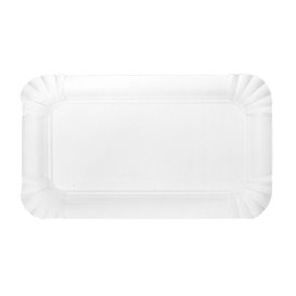 Plat rectangulaire en Carton Blanc 9x15 cm (1300 Unités)