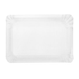 Plat rectangulaire en Carton Blanc 16x22 cm (1100 Unités)