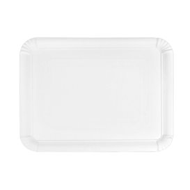 Plat rectangulaire en Carton Blanc 20x27 cm (800 Unités)