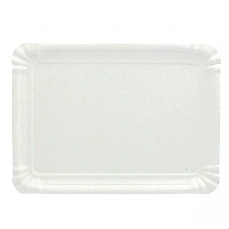Plat rectangulaire en Carton Blanc 18x24 cm (100 Utés)