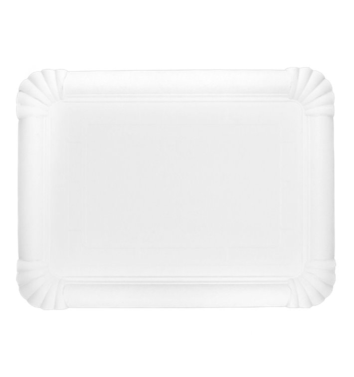Plat rectangulaire en Carton Blanc 18x24 cm (800 Utés) Plat rectangulaire en Carton Blanc 18x24 cm (800 Utés)