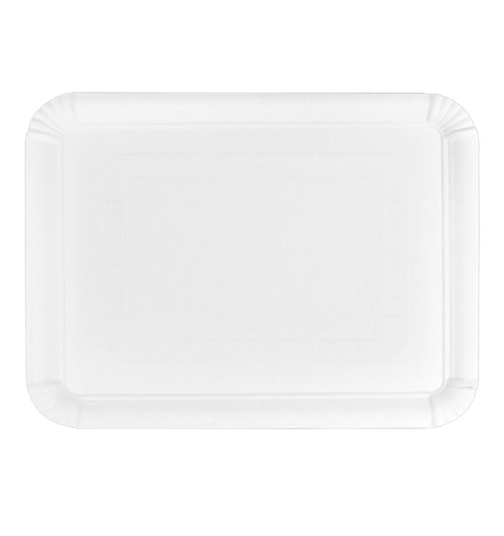 Plat rectangulaire en Carton Blanc 25x34 cm (400 Utés) Plat rectangulaire en Carton Blanc 25x34 cm (400 Utés)