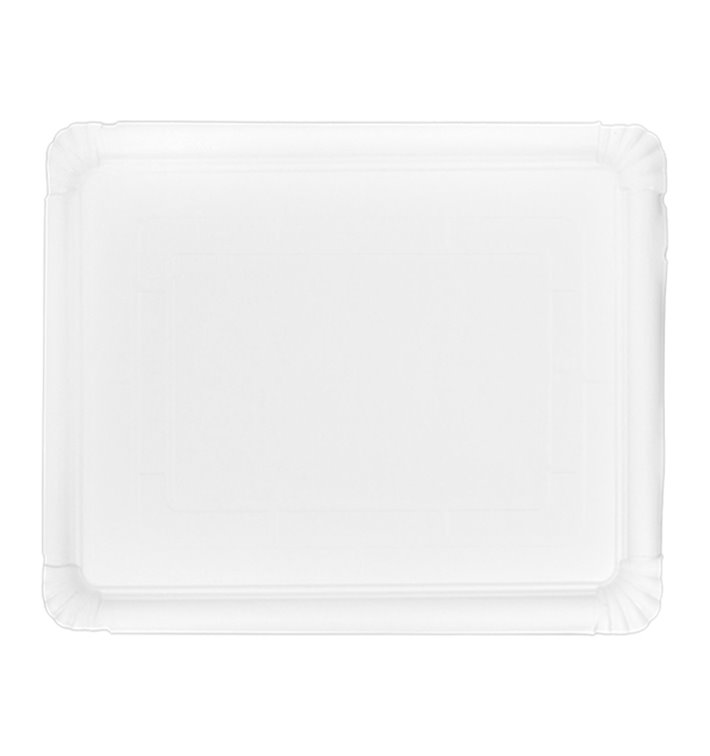 Plat rectangulaire en Carton Blanc 31x38 cm (50 Utés) Plat rectangulaire en Carton Blanc 31x38 cm (50 Utés)