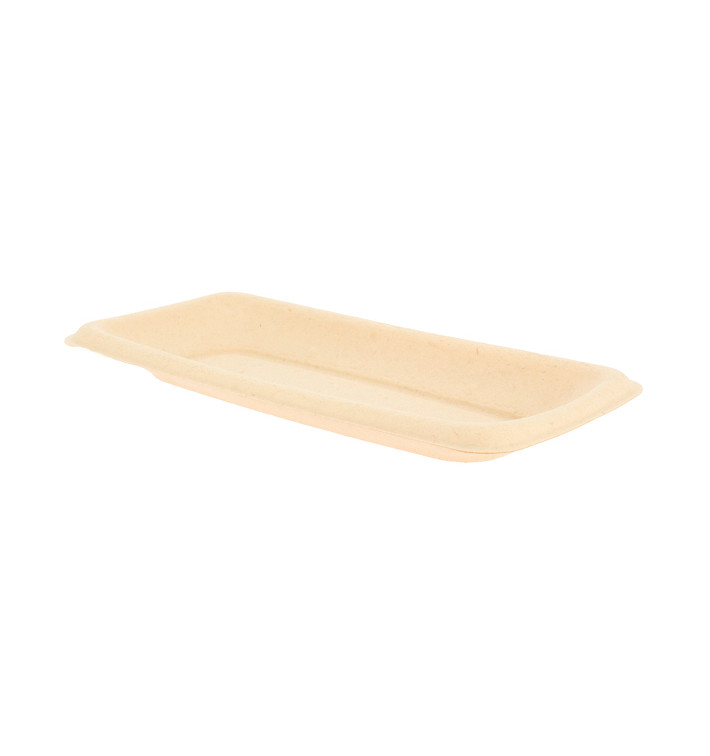Plateau en Canne à Sucre 20x10cm (50 Utés) Plateau en Canne à Sucre 20x10cm (50 Utés)