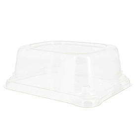 Couvercle PET pour Plateau Canne à Sucre 14x11x5cm (75 Utés)