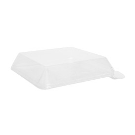 Couvercle Plastique PET Transparent 14,1x14,1cm (100 Unités)