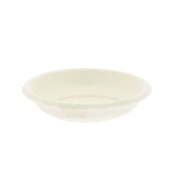 Mini Assiette Bio en Canne à Sucre Blanc Ø7,5cm (3000 Utés) Mini Assiette Bio en Canne à Sucre Blanc Ø7,5cm (3000 Utés)