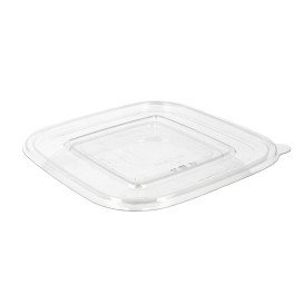 Couvercle Plat pour Bol Plastique PET 120x120mm (100 Utés)