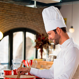 Toque Cuisinier Chef Coton Blanc (25 Unités)
